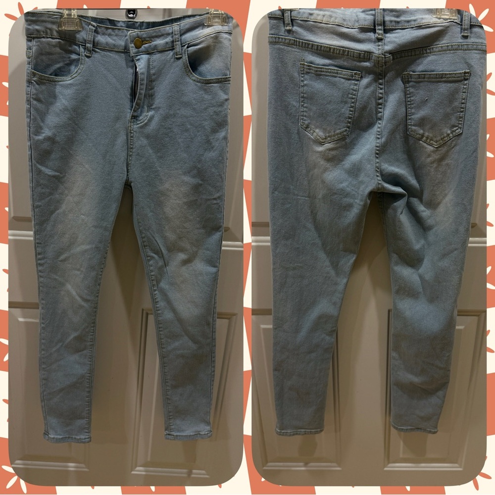 Tansmilo Light Blue Casual Jeans